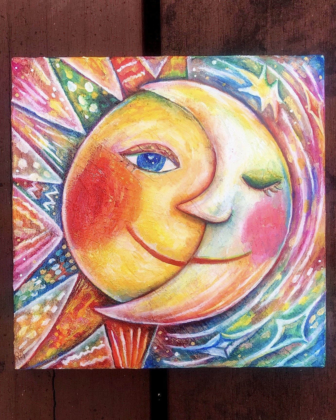月と太陽の絵(2)